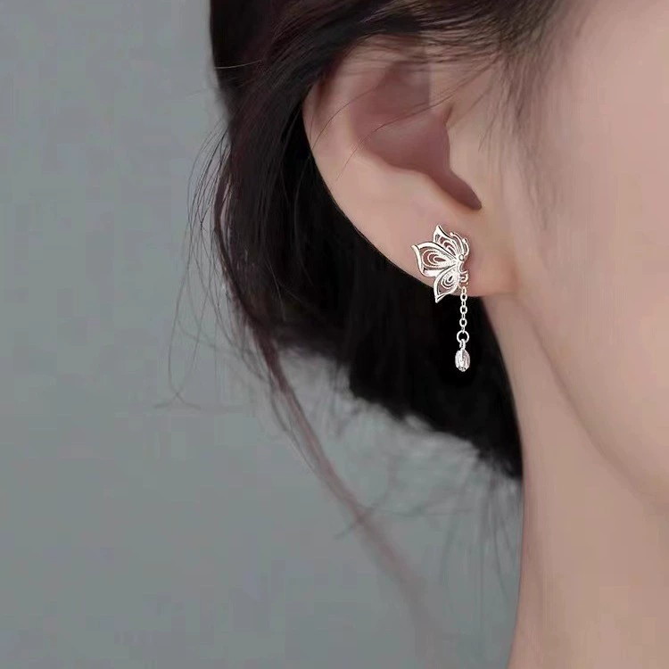 Серебряная игла, свежие милые серьги с кисточками, серебро 925 образец, корейский стиль