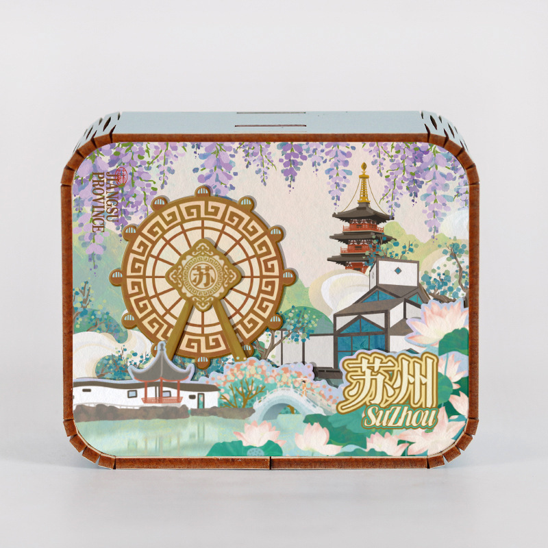 オリジナルアモイ重慶南京西安都市動態オルゴールオルゴールオルゴール観光記念品|undefined