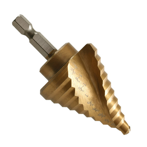6pcs British pagoda drill hand electric drill punch drill bit set center punch combination tool hexagonal spiral step drill