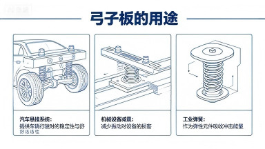 Three-Wheel Motorcycle Parts, Electric Tricycle Steel Plate, Thickened Bow Plate, Spring Plate, Leaf Spring, Trailer Steel