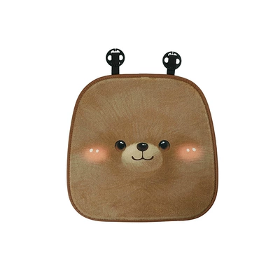 Cartoon Car Seat Cushion Winter Plush Cute Car Rear Seat Cushion Thickened Warm Car Seat Cover (Seat cushion, seat cover) - rabbit-fur-three-dimensional-bear-seat-cushion-front-row