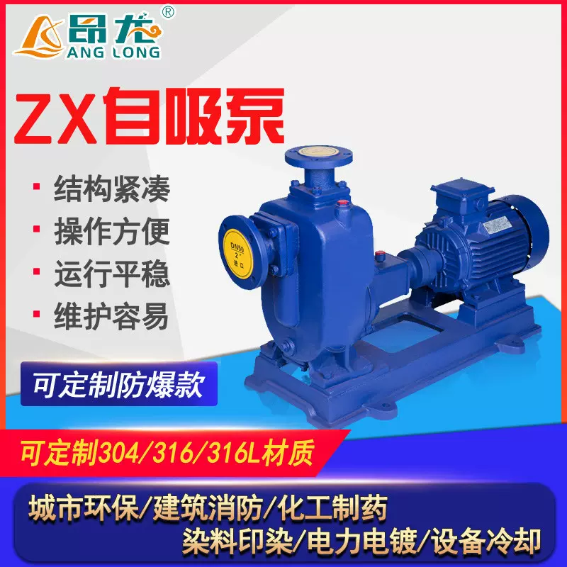 定制管道排污泵 大流量直联污水无堵塞排污泵 卧式排污自吸管道泵