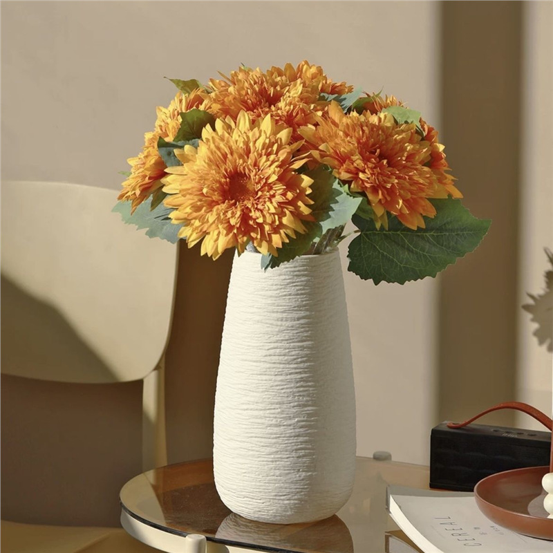 Flores secas modernas vasijas de cerámica nórdica hidropónica decoración de encimera de televisión decoración creativa para el hogar