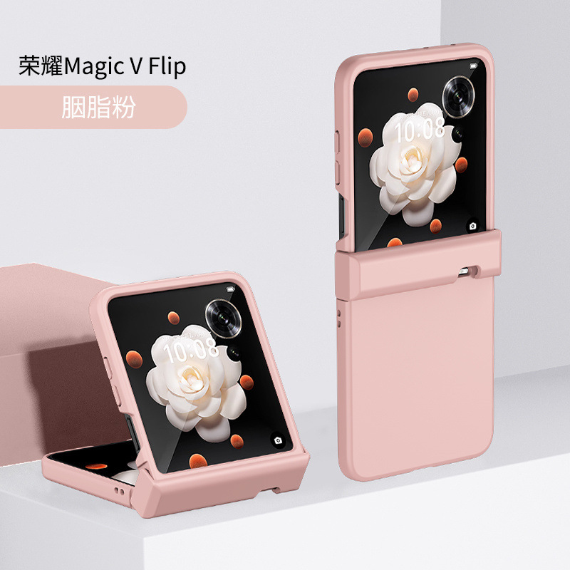 Honor MagicVFlip 携帯電話ケースに適した新しい折りたたみスクリーン、フィルム付き中央軸オールインクルーシブのシンプルな落下防止保護カバー|undefined