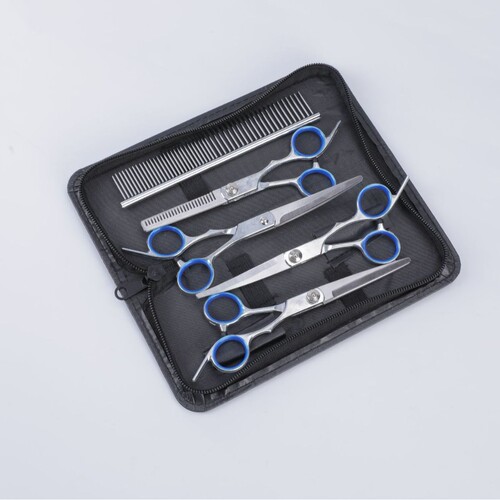 Hair Scissors Cross-border Amazon Flat Tooth Hair Cutter Thin Bangs Split Hair Scissors Factory Wholesale Hair Cutting Set Sharp