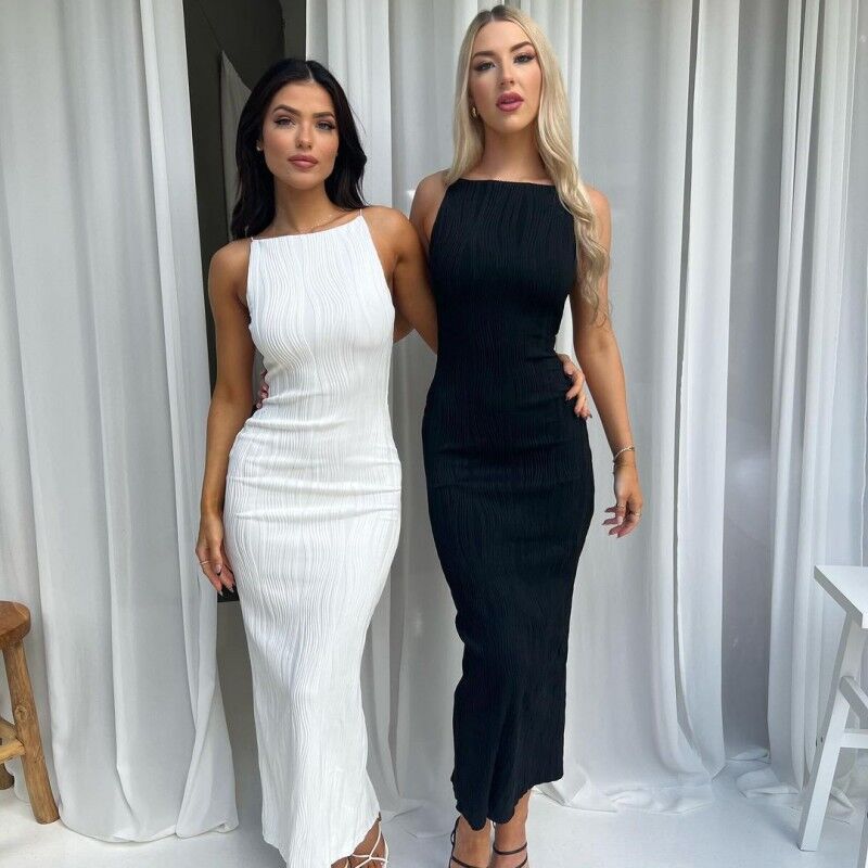 Amazon's New European and American Cross-Border Foreign Trade Women's Suspender Long Skirt Fashionable Sleeveless Skirt-Like Slim Dress