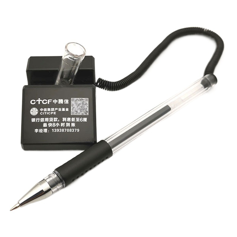 Large base desktop signature desk pen Black neutral desk pen counter bank front desk pen in stock desk pen Sticky desk pen