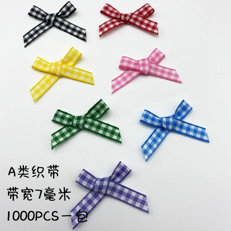 【Spot supply】Банки цветной клетчатый бант 2 точки клетчатый ремень одежда кукольное украшение аксессуары
