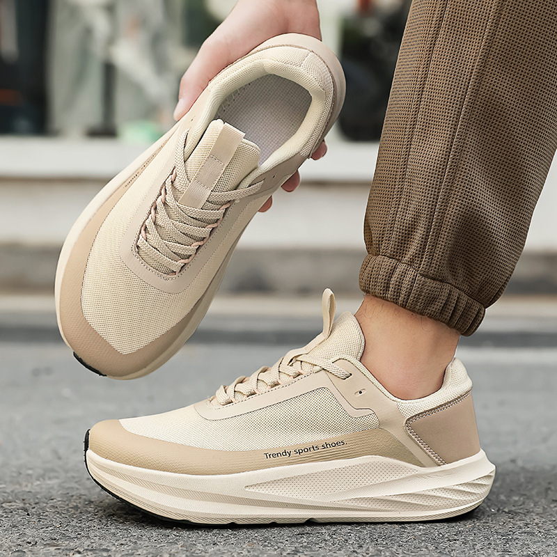Cross-Border New Men's Trendy Thick-Soled Casual Shoes Foreign Trade Large Size Lightweight, Comfortable and Breathable Outdoor Sports Running Shoes