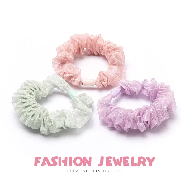 韩国新款简约春夏网纱大肠发圈少女网红可爱绑头发皮筋发带发饰女