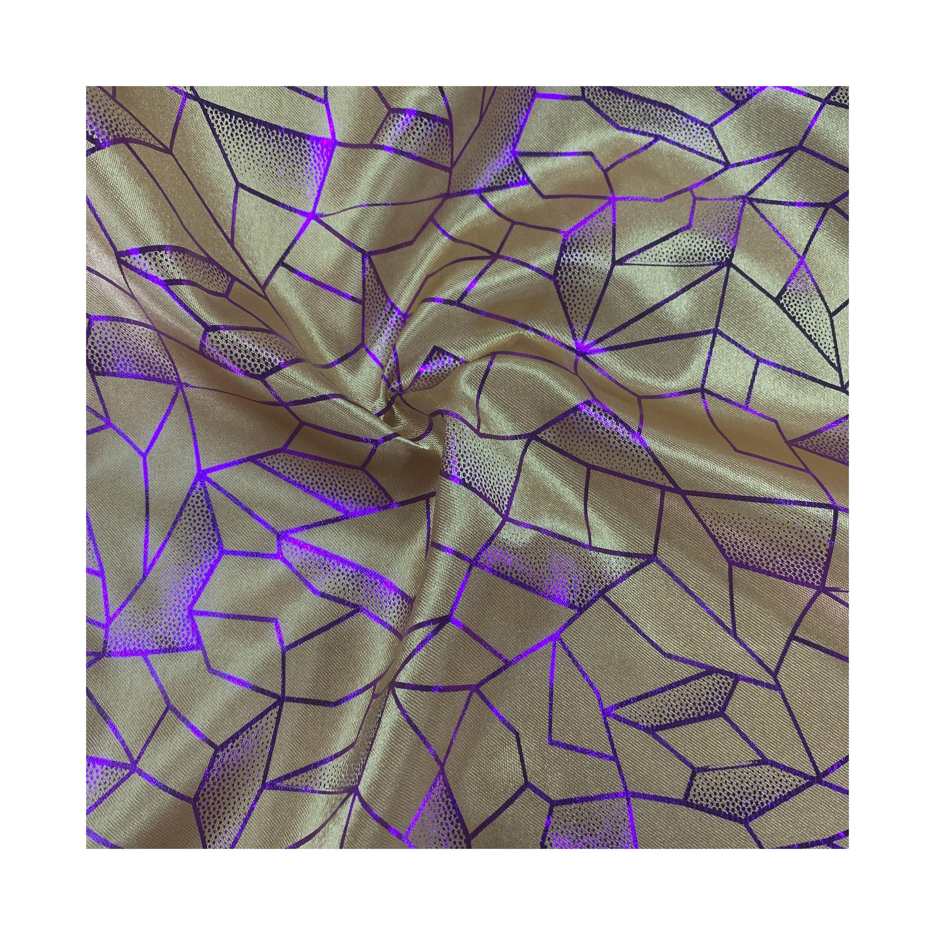 色丁 烫金红黄亮缎布料 大红金黄 演出服手工制作