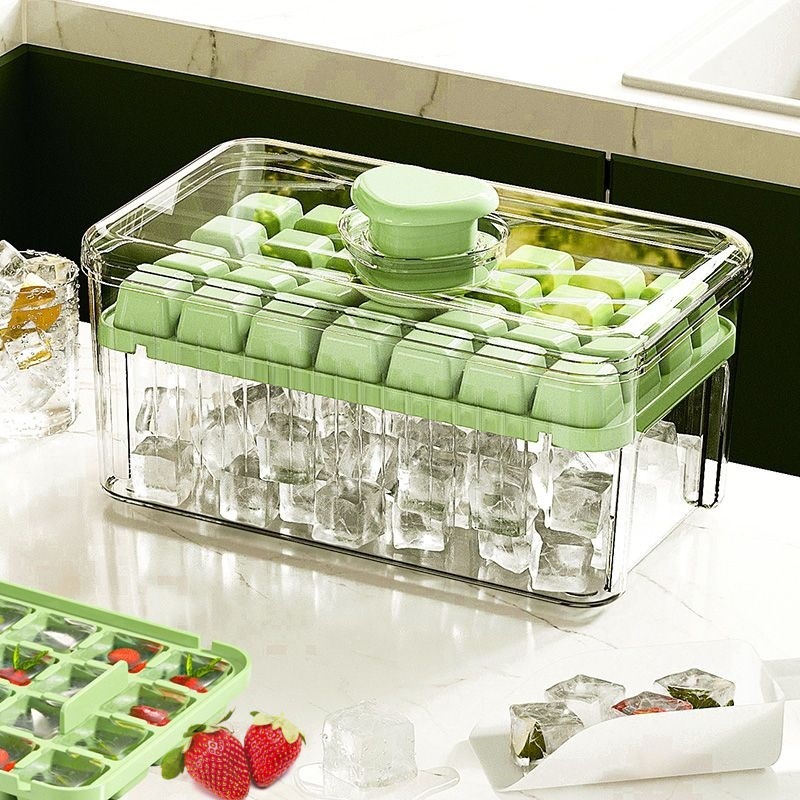 国境を越えた食品グレードの冷凍アイスキューブモデル製氷皿プレスアイスキューブ型製氷皿蓋付き自家製冷凍製氷皿|undefined