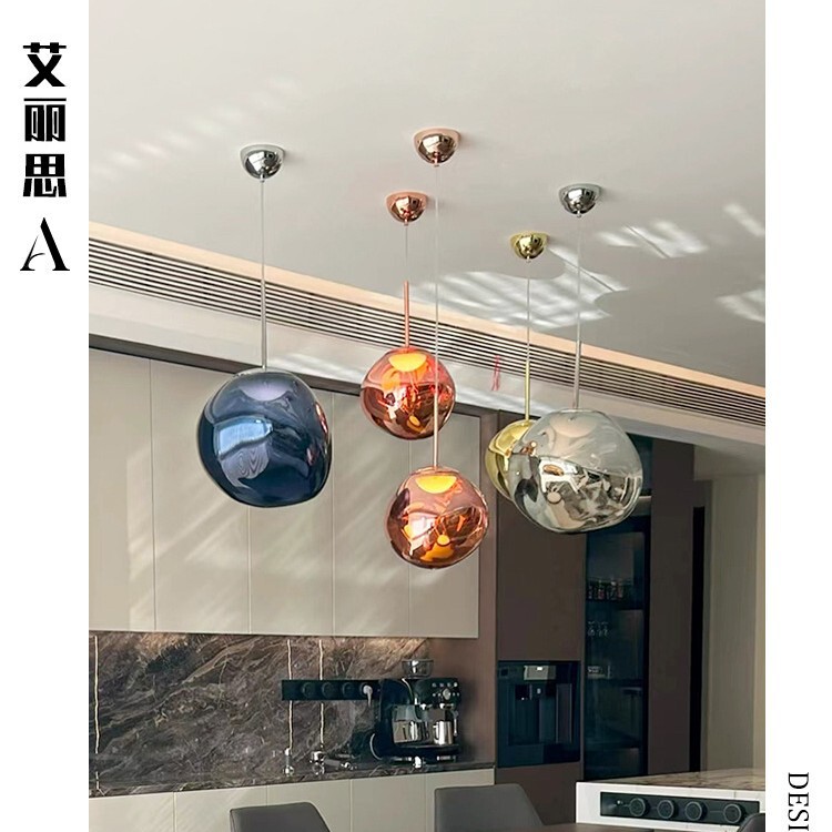 British tom dixon melt lava lamp Nordic restaurant chandelier villa duplex building loft pick empty stair lamp