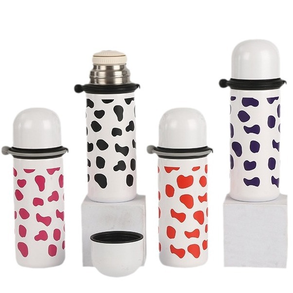 Creativo 304 taza de vacío de acero inoxidable de alta apariencia de gran capacidad taza de dibujos animados portátil estudiante taza de agua al por mayor