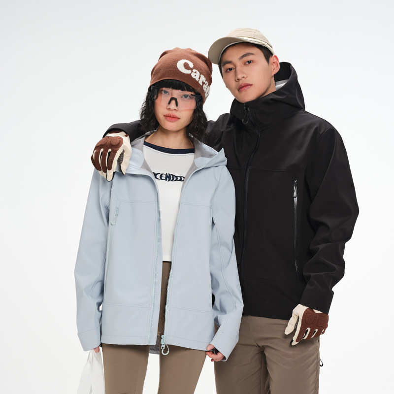 Birdhouse Women's Mountain Series Outdoor Spring and Autumn Couple's Windproof Waterproof Softshell Jacket with Hood Sports Coat