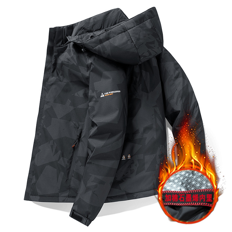 Chaqueta acolchada de algodón para hombre Chaqueta acolchada de algodón con capucha cálida para hombre 2023 Chaqueta de invierno nueva chaqueta acolchada de algodón de grafeno para hombre