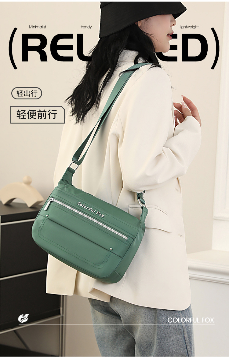 Colorful Fox's new versatile women's single-shoulder bag, large-capacity commuter bag, Korean style trendy and simple crossbody bag details Picture