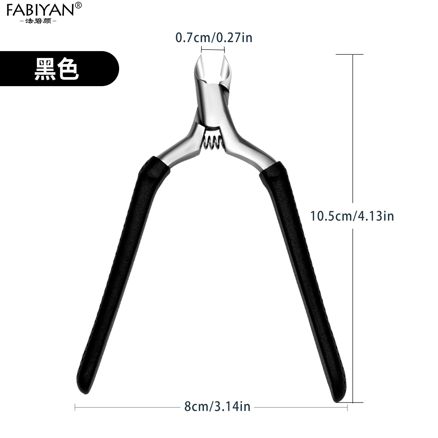 Venta directa de fábrica tijeras de piel muerta tijeras de acero inoxidable cortaúñas alicates de piel muerta de púas mango de inmersión de plástico herramientas de uñas de manicura