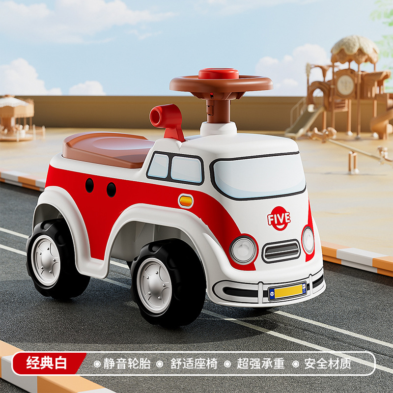 Coche de torsión para niños, coche de bomberos para niños, patineta de 1 - 3 años de edad, coche de equilibrio de cuatro ruedas, coche de juguetes para bebés
