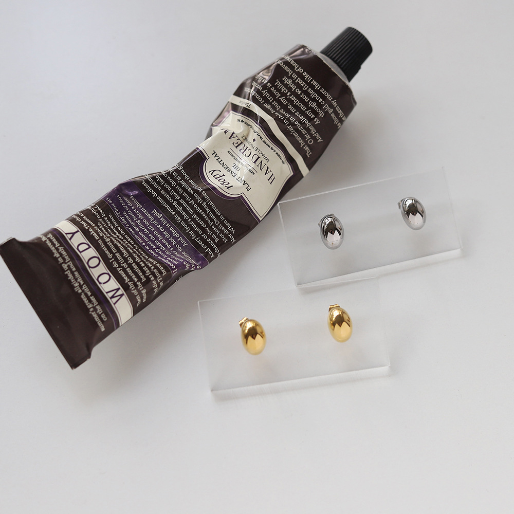 Fashion Style PVD Coated Real Gold Plated 18K Gold Geometric 304 Stainless Steel Fashion Waterproof Non Tarnish Ear Studs