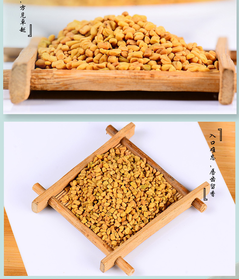 Fenugreek Seeds Hu Lu Ba 500g Dried Trigonella foenum-graecum Seeds for Decoction Tea and Grinding details