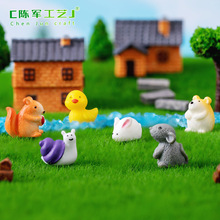 苔藓微景观创意小动物公仔复古房子园艺造景装饰品配件微缩小摆件