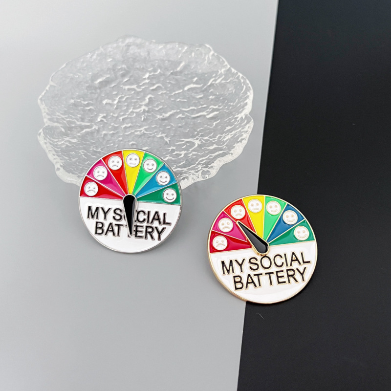 Cross-Border Cartoon Rainbow Brooch Social Mood Expression Conversion Energy Badge Creative Clothing Accessories Metal Accessories