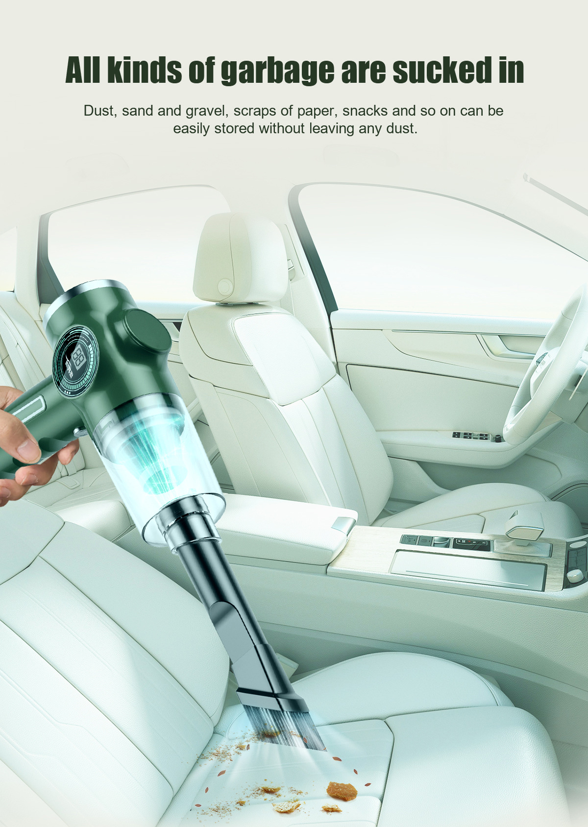 Cross-Border Special Supply Car Vacuum Cleaner Wireless Handheld Multi-Function Charging Powerful Vacuum Car Portable Small