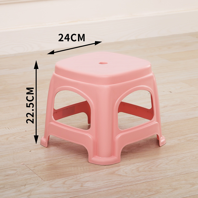 Taburetes de plástico sala de estar doméstica gruesa taburetes de mesa de comedor para adultos taburetes económicos sillas de goma fabricantes taburetes altos idea simple