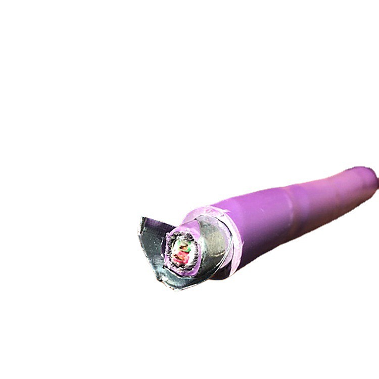 DP电缆1*2*0.64mm pvc护套电缆 紫护套总线，铠装电缆通讯线报价