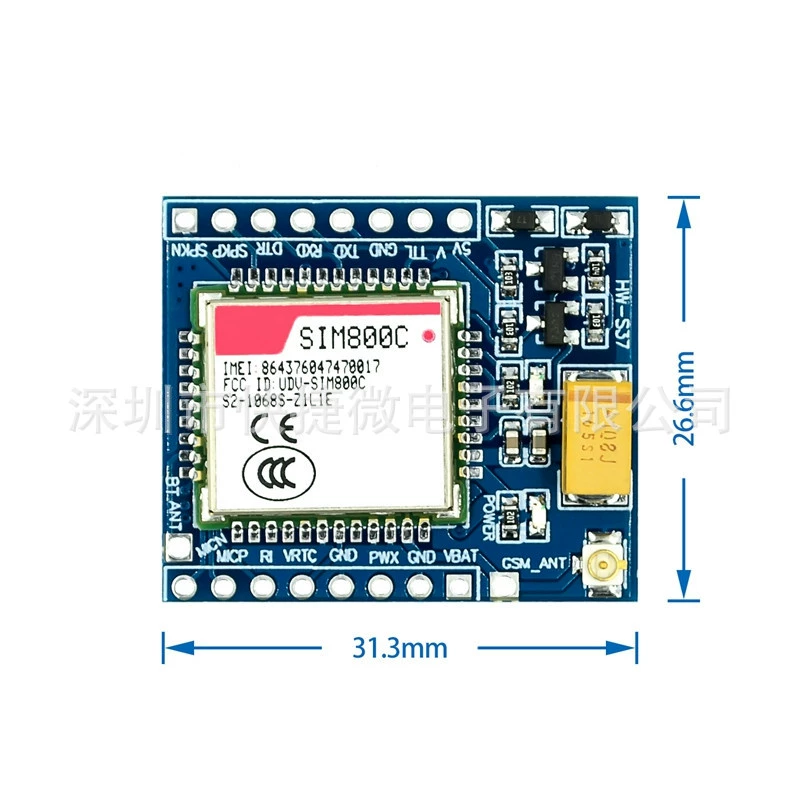 SIM800C GSM GPRS модуль 5V/3.3V TTL адаптация STM32 C51 программа и Bluetooth и TTS