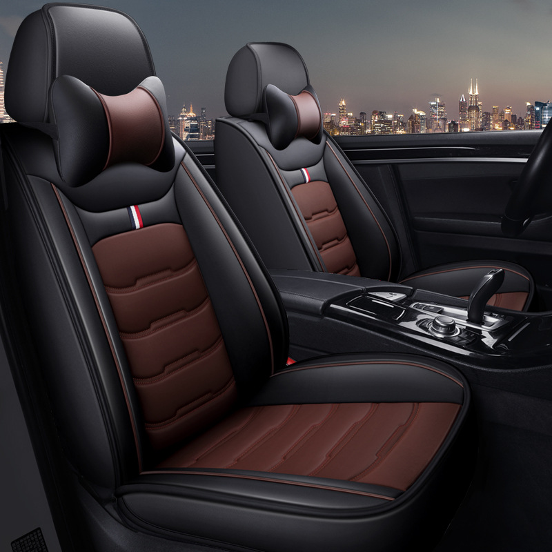 Funda de Asiento de Coche de Cuero Completo, Universal para Todas las Estaciones, Venta al por Mayor, Nueva Funda de Asiento de Coche