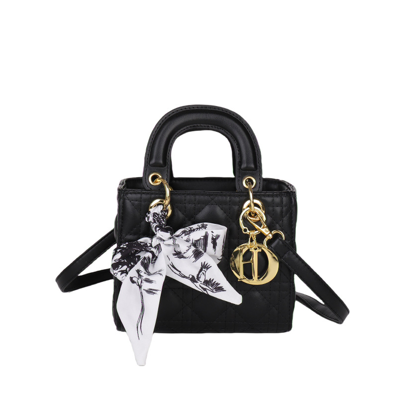 Daifei bordado bolso cuadrado pequeño bolso de moda pañuelo de seda para mujeres bolso lingge Senior nicho 2025 nuevo bolso para niños