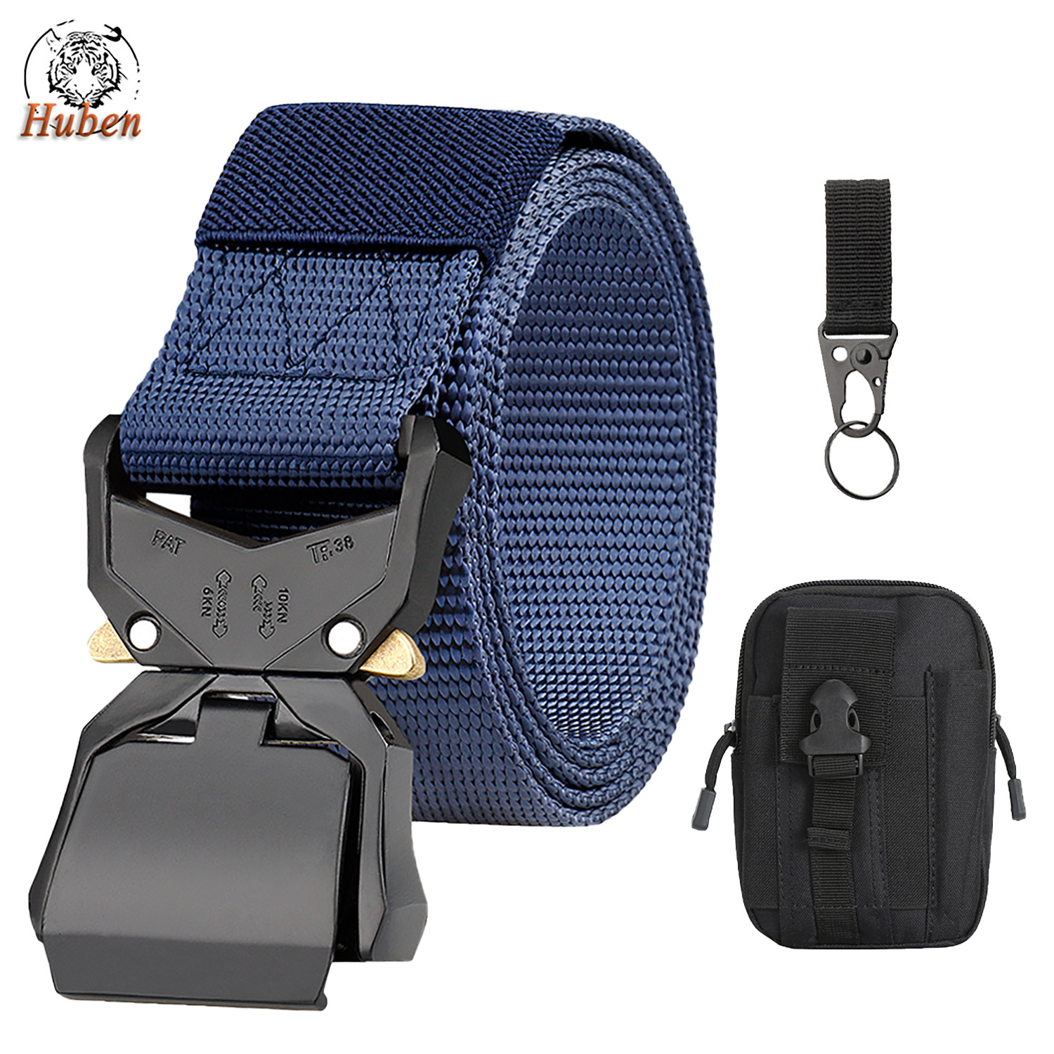 Nuevo cinturón táctico de nailon con hebilla de liberación rápida de aleación de aluminio, cinturón cobra para deportes al aire libre