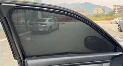 Magnetic suction mesh car Sun shade - magnetic-suction-2-pieces-of-full-front-side-windows-full-front-window