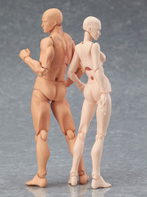 绘画素体 figma 青年版 2.0素体 肌肤银灰男女 关节可动 手办人偶