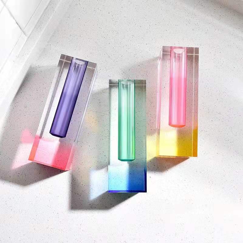 400g Weight Vase Home Textiles & Decor Type 1 Piece Quantity Glass Material Gradient Color Pattern All Seasons Season Simple Style Style Simple Style Gradient Color Glass Vase Artificial Flowers 14