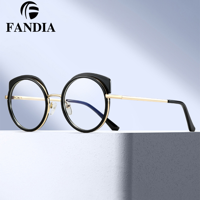 81089 nuevo marco completo gafas casuales marco femenino tendencia delgada cara gafas marco al por mayor miopía gafas anti luz azul