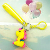 Cartoon keychain from soft rubber, pendant, doll, unicorn, Birthday gift, wholesale