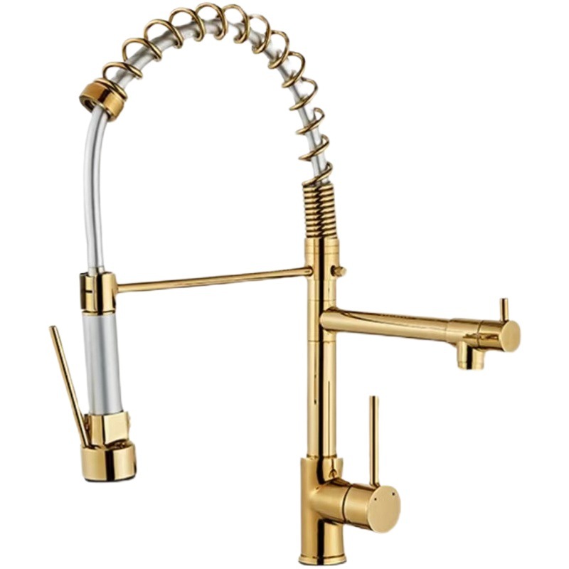 Purificación de agua de manantial de cobre giratoria caliente y fría doble control cocina vegetal cuenca multi-función grifo fregadero cuenca vegetal fregadero image 1