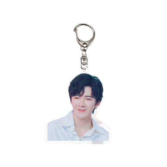 Sandwich acrylic keychain Liu Yuning star support fans peripheral bag pendant stand decoration