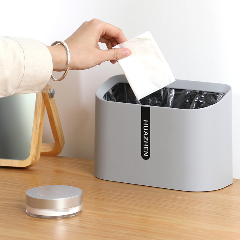 Desktop Mini Trash Can, Plastic Creative Bathroom Vanity Storage Bin, Double-Layer Car Miscellaneous Trash Bin Desktop Mini Trash Can, Plastic Creative Bathroom Vanity Storage Bin, Double-Layer Car Miscellaneous Trash Bin