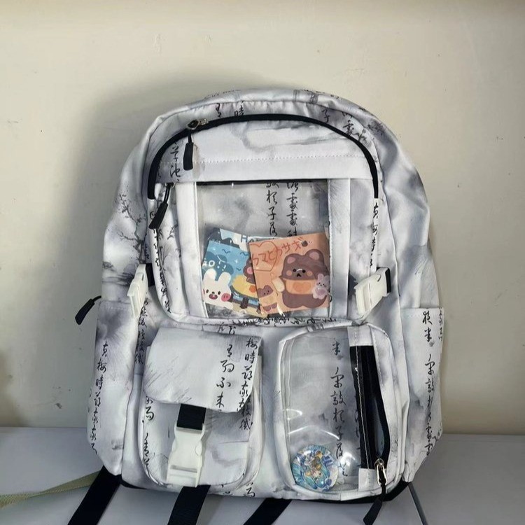 Nuevo estilo ins retro color sólido pequeña mochila de lona fresca mochila escolar casual estudiante de secundaria linda mochila de dolor femenino