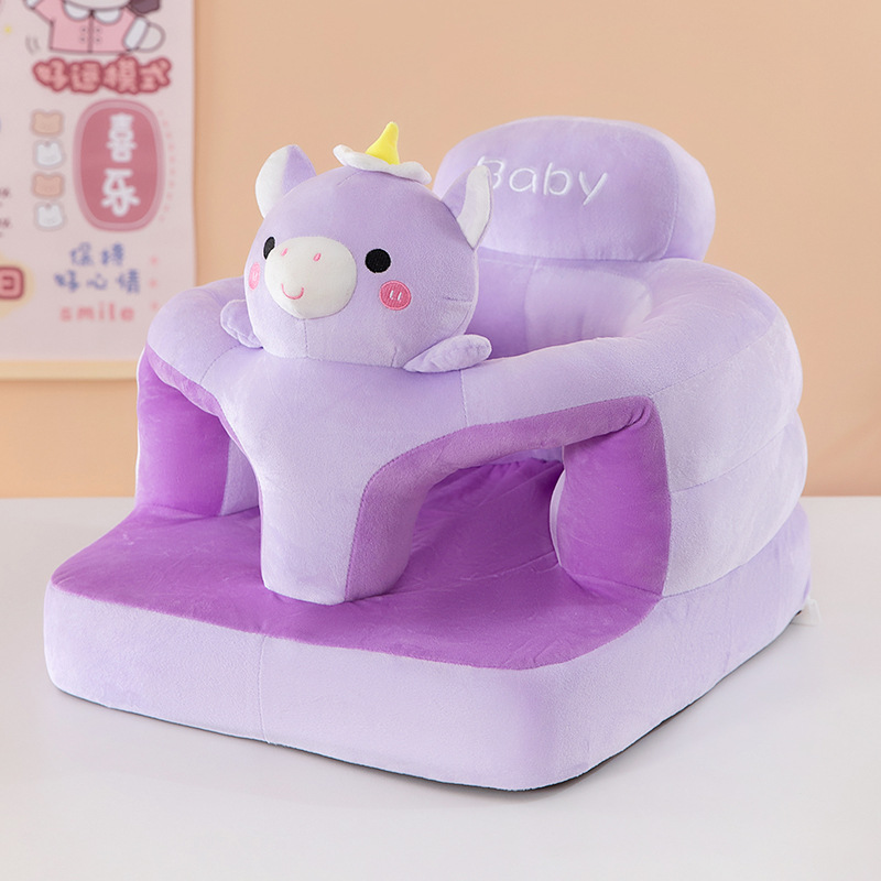 Asiento de bebé anti-caída juguetes de peluche anti-rollback dibujos animados bebé aprendiendo a sentarse en un pequeño sofá al por mayor artefactos mágicos para niños