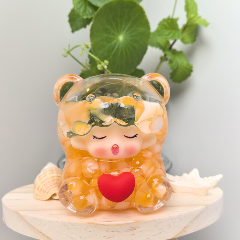 流砂漫画雲夢オイル人形バブルビーズデスクトップ装飾品かわいい愛雲夢クマのおもちゃ|undefined