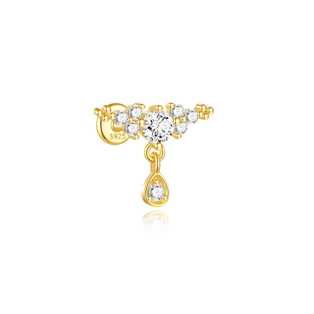 2g Weight Ear Studs Classification Ear Cartilage Rings & Studs Piercing Type 1 Piece Quantity Daily Occasion 925 Sterling Silver Material Flower Pattern All Seasons Season Women's Gender Plating Design Elegant, Simple Style Style 1 Piece Ear Cartilage Rings & Studs Elegant Simple Style Flower 925 Sterling Silver Plating Ear Cartilage Rings & Studs 26