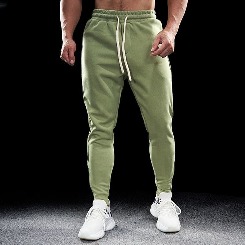 Otoño y invierno para hombres deportivos fitness ocio delgado elástico pantalones de correr para hombres con cremallera nuevos pantalones