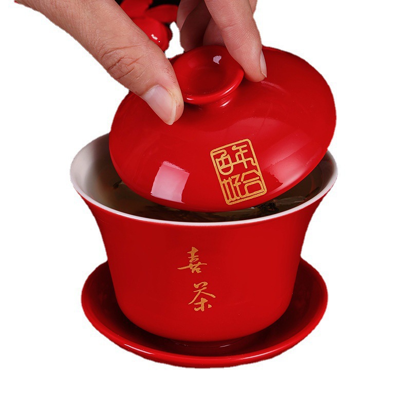 Colección de suministros de la boda cuencos y palillos de la boda traje taza de té boda tostadas modificadas tazón de cerámica de la boda taza de la boda palillos de la boda