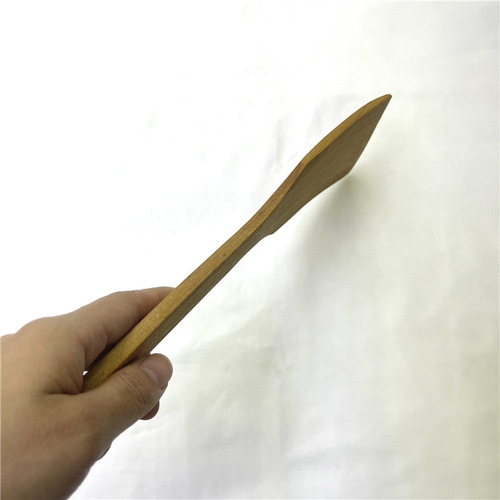 Modern simple log spatula, kitchen cooking practical non-slip non-stick pot long handle spatula wooden cooking spatula wholesale
