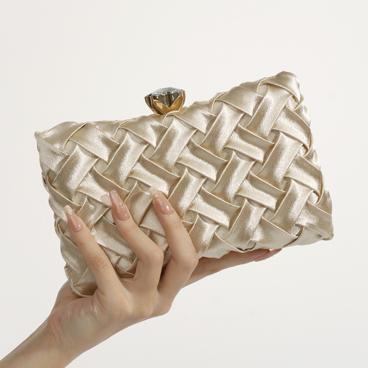 A Unique Woven Evening Clutch Bag for Parties, Bridal Evening Bags, and Women's Fashion A Unique Woven Evening Clutch Bag for Parties, Bridal Evening Bags, and Women's Fashion